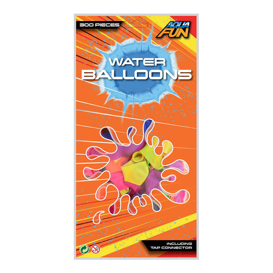 Basic Aqua Fun Waterballonnen Inclusief Aansluiting 300 Stuks Default Title Zomerpret/Waterpret Joy&Bloom