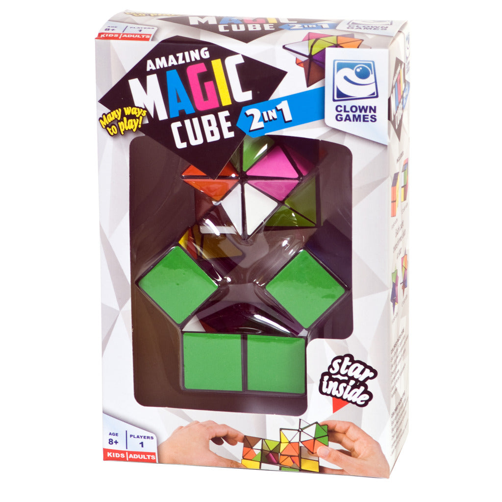 Clown Games 2In1 Magic Cube Diverse Puzzels Joy&Bloom