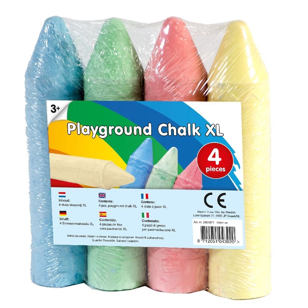 Clown Super Stoepkrijt 4 Stuks Stoepkrijt Joy&Bloom
