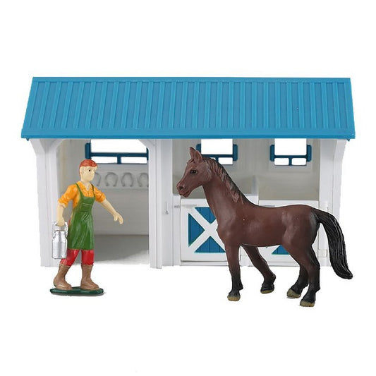 Dutch Farm Paardenstal Met Figuur En Paard Default Title Dieren Joy&Bloom