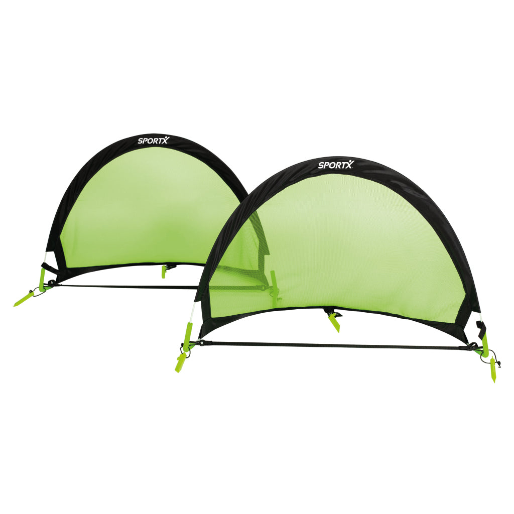 Sportx Opvouwbare Voetbaldoelen 90X60X60 Cm 2 Stuks Zwart/Groen Default Title Voetbaldoelen Joy&Bloom