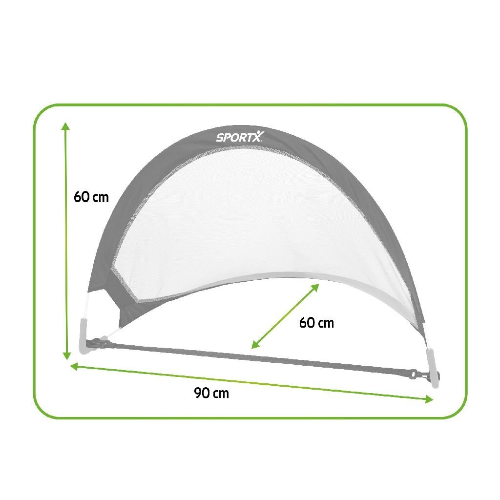 Sportx Opvouwbare Voetbaldoelen 90X60X60 Cm 2 Stuks Zwart/Groen Voetbaldoelen Joy&Bloom