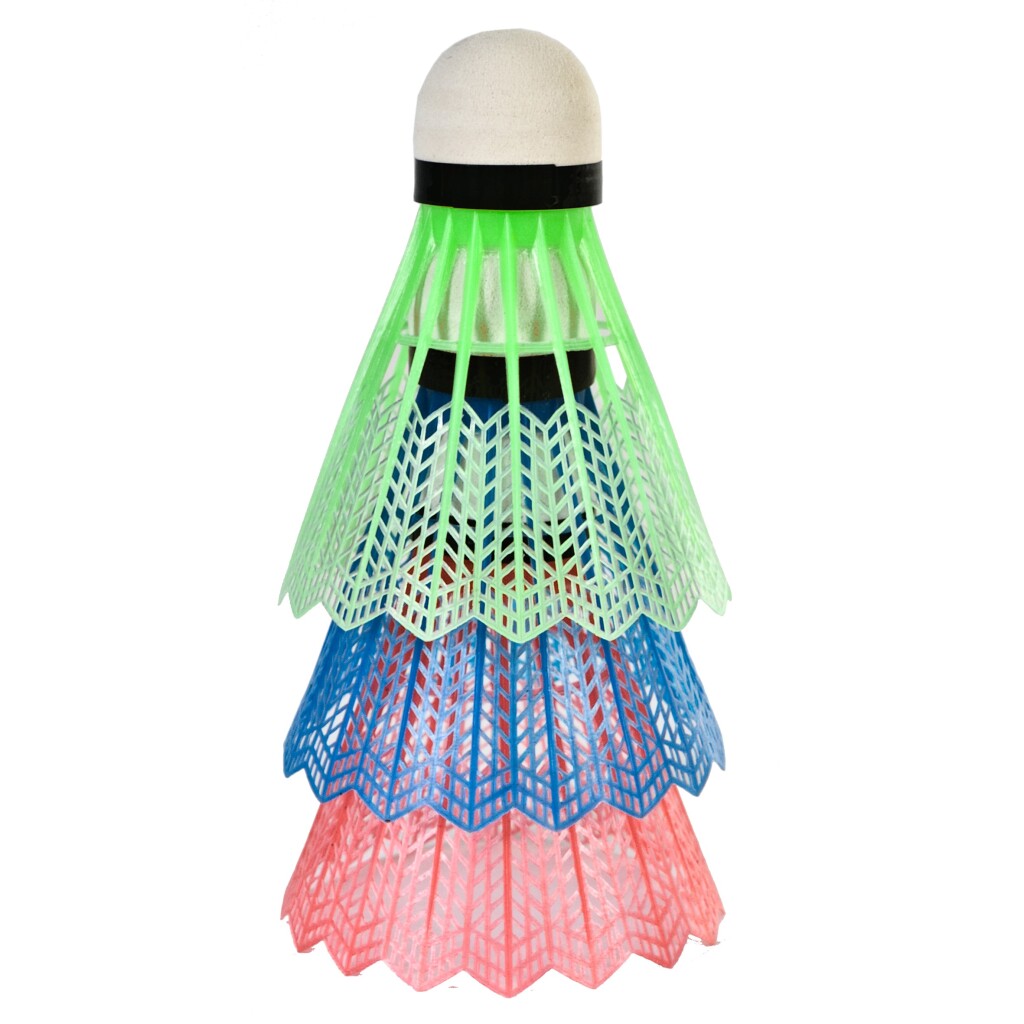 Sportx Shuttles In Koker 3 Stuks Rood/Groen/Blauw Badminton Joy&Bloom