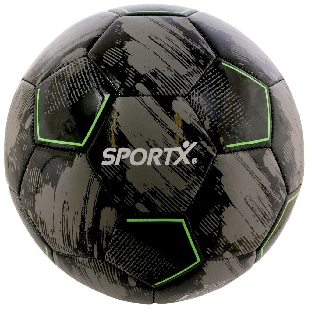 Sportx Voetbal 22 Cm 330-350 G Zwart/Grijs/Neon Groen Default Title Ballen Joy&Bloom
