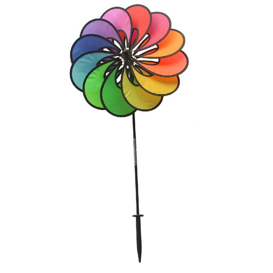 Rhombus Big Flower Regenboog Windvanger 48X73 Cm Default Title Windwijzers Joy&Bloom