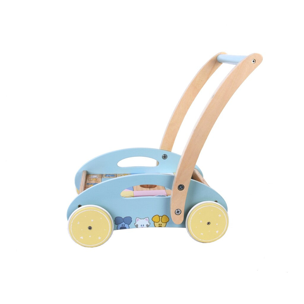 Woezel En Pip Houten Blokkenkar 27X35X36 Cm Duwwagens & Blokkenwagens Joy&Bloom