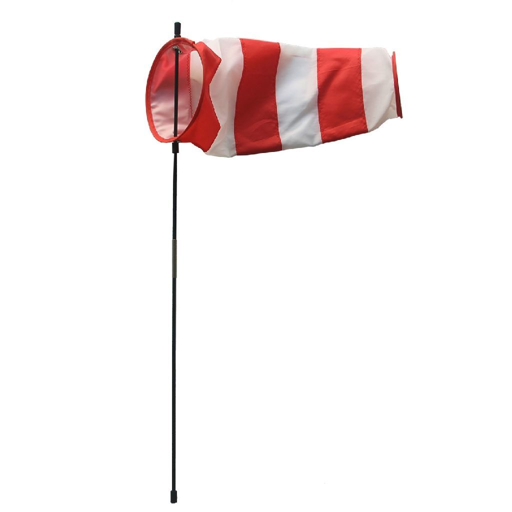 Rhombus Windsok 13X35 Cm Rood/Wit Default Title Windwijzers Joy&Bloom