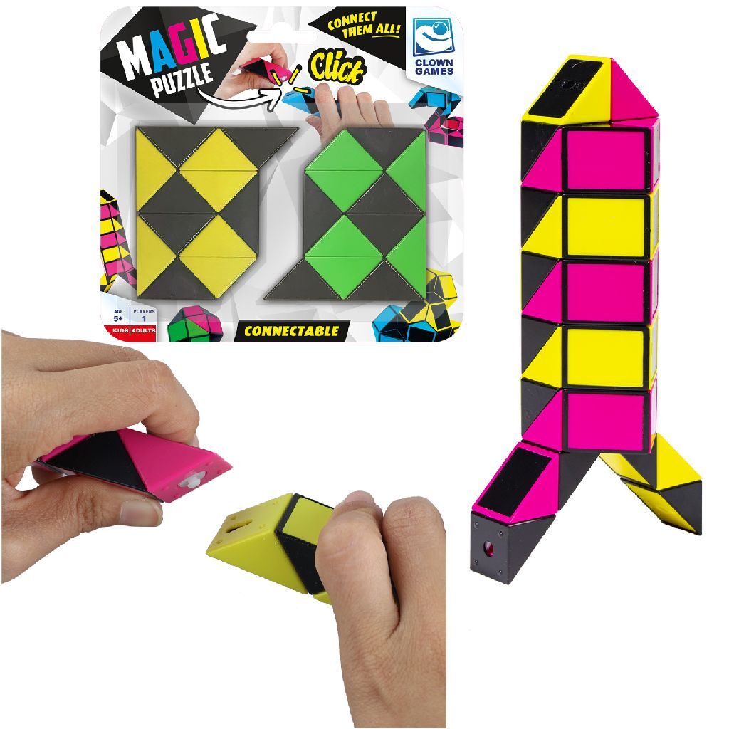 Clown Games Magic Puzzle Connectable 2X12 Diverse Puzzels Joy&Bloom