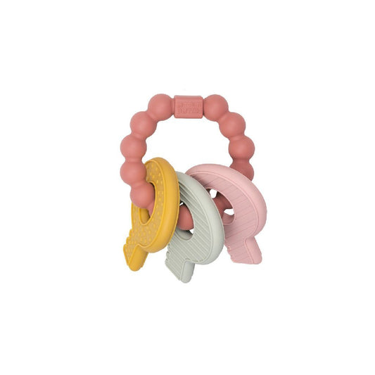 Little Dutch Bijtring Silicone Sleutelbos Roze Default Title Rammelaars Joy&Bloom