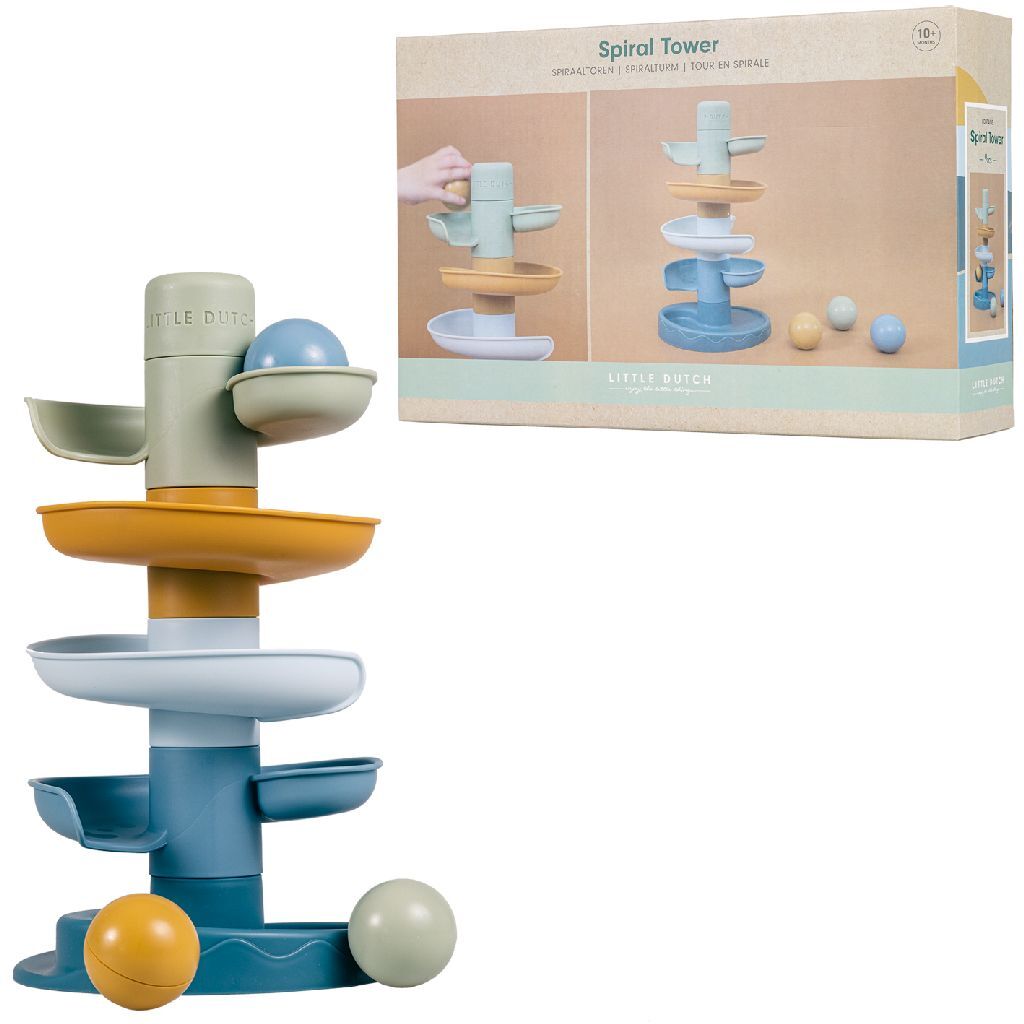 Little Dutch Spiraaltoren Blauw Default Title Sorteren & Stapelen Joy&Bloom