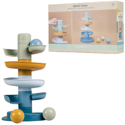 Little Dutch Spiraaltoren Blauw Default Title Sorteren & Stapelen Joy&Bloom