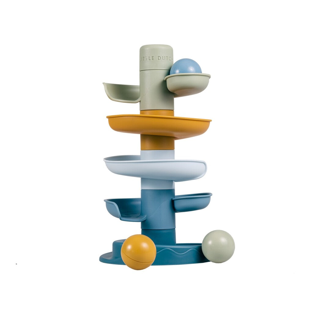 Little Dutch Spiraaltoren Blauw Sorteren & Stapelen Joy&Bloom