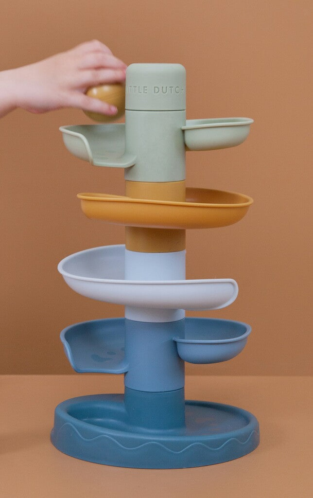 Little Dutch Spiraaltoren Blauw Sorteren & Stapelen Joy&Bloom