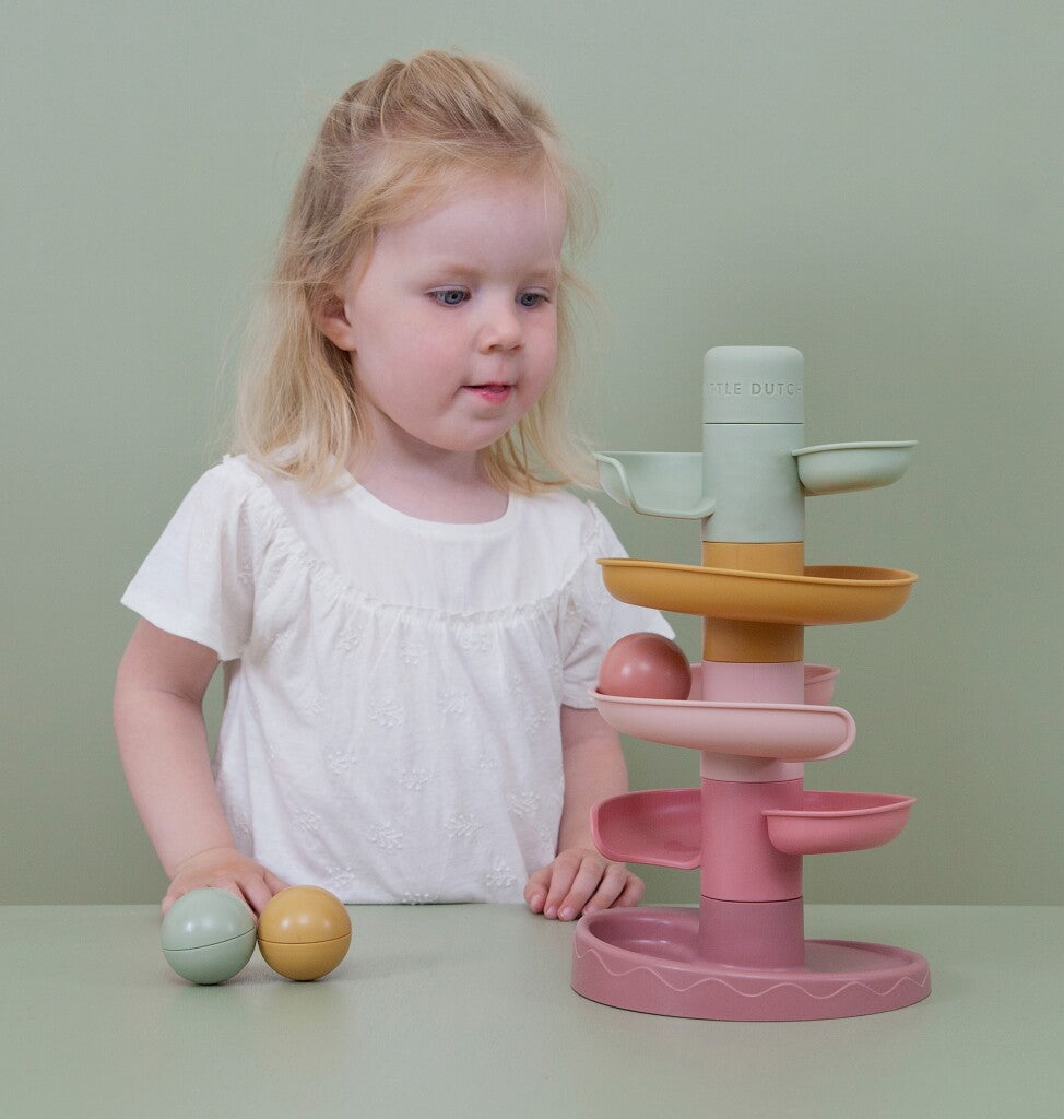 Little Dutch Spiraaltoren Roze Sorteren & Stapelen Joy&Bloom