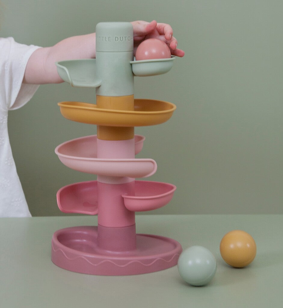 Little Dutch Spiraaltoren Roze Sorteren & Stapelen Joy&Bloom