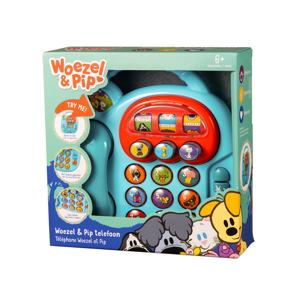 Woezel En Pip Rubo Toys Woezel En Pip Telefoon Met Geluid Interactief Speelgoed Joy&Bloom