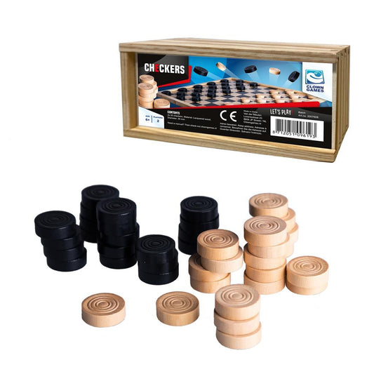 Clown Games Houten Damstenen Default Title Bordspellen & Klassieke Spellen Joy&Bloom