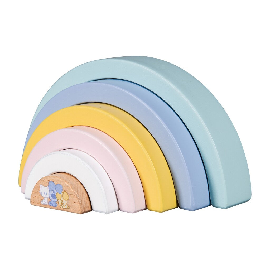 Woezel En Pip Baby Houten Regenboog Sorteren & Stapelen Joy&Bloom