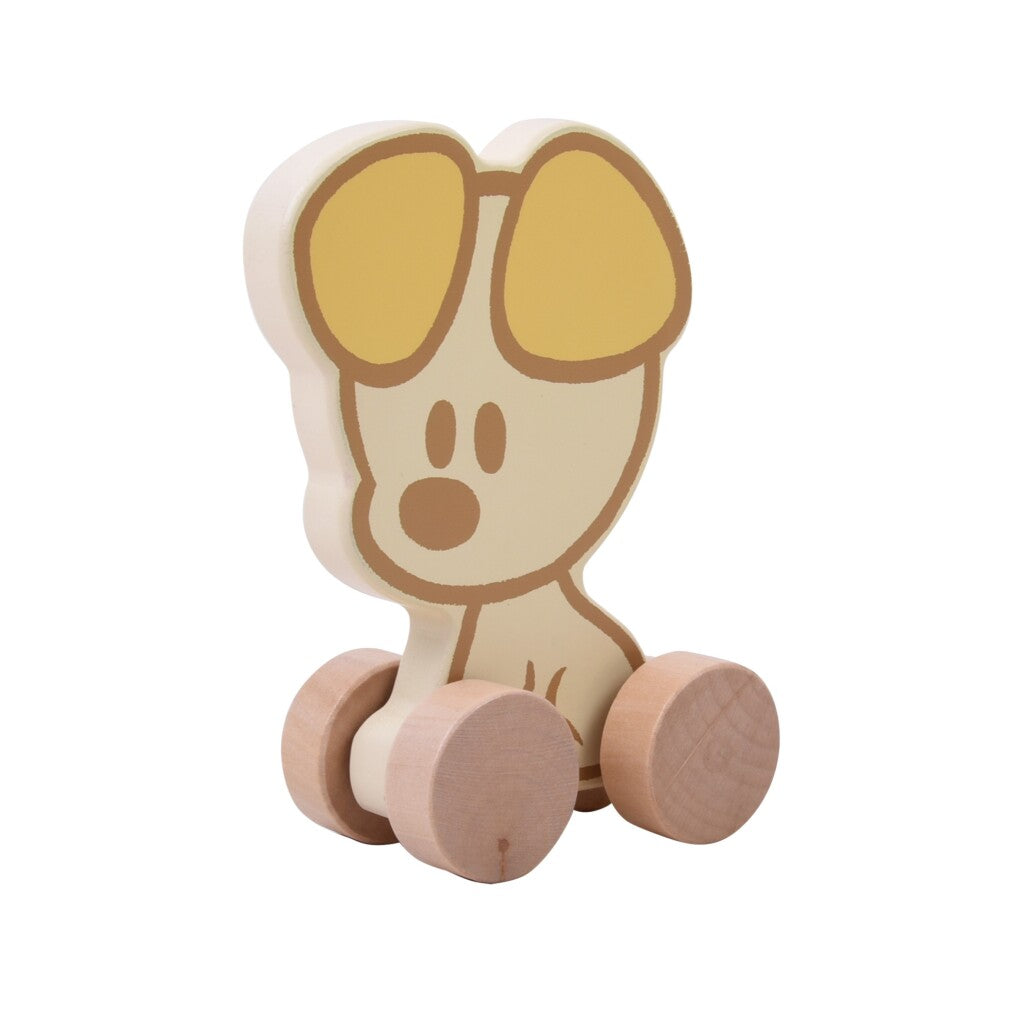 Woezel En Pip Rubo Toys Woezel En Pip Baby Houten Wielfiguren Assorti Trekfiguren & Duwfiguren Joy&Bloom