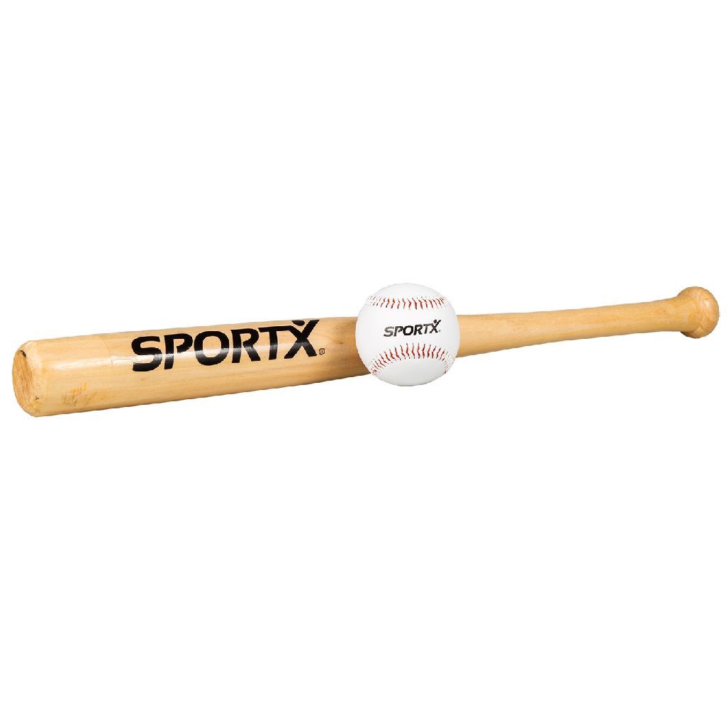 Sportx Honkbal Houten Knuppel + Bal Default Title Honkbal Joy&Bloom