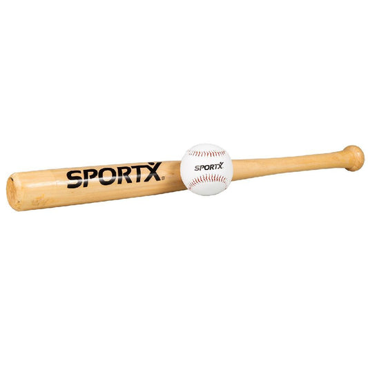 Sportx Honkbal Houten Knuppel + Bal Default Title Honkbal Joy&Bloom