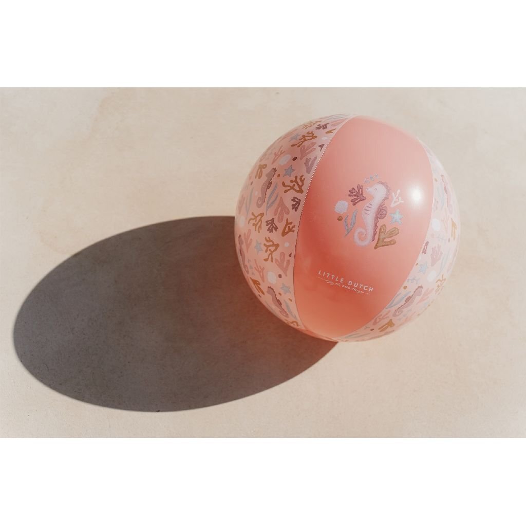 Little Dutch Ocean Dreams Strandbal 35 Cm Roze Zomerpret/Waterpret Joy&Bloom