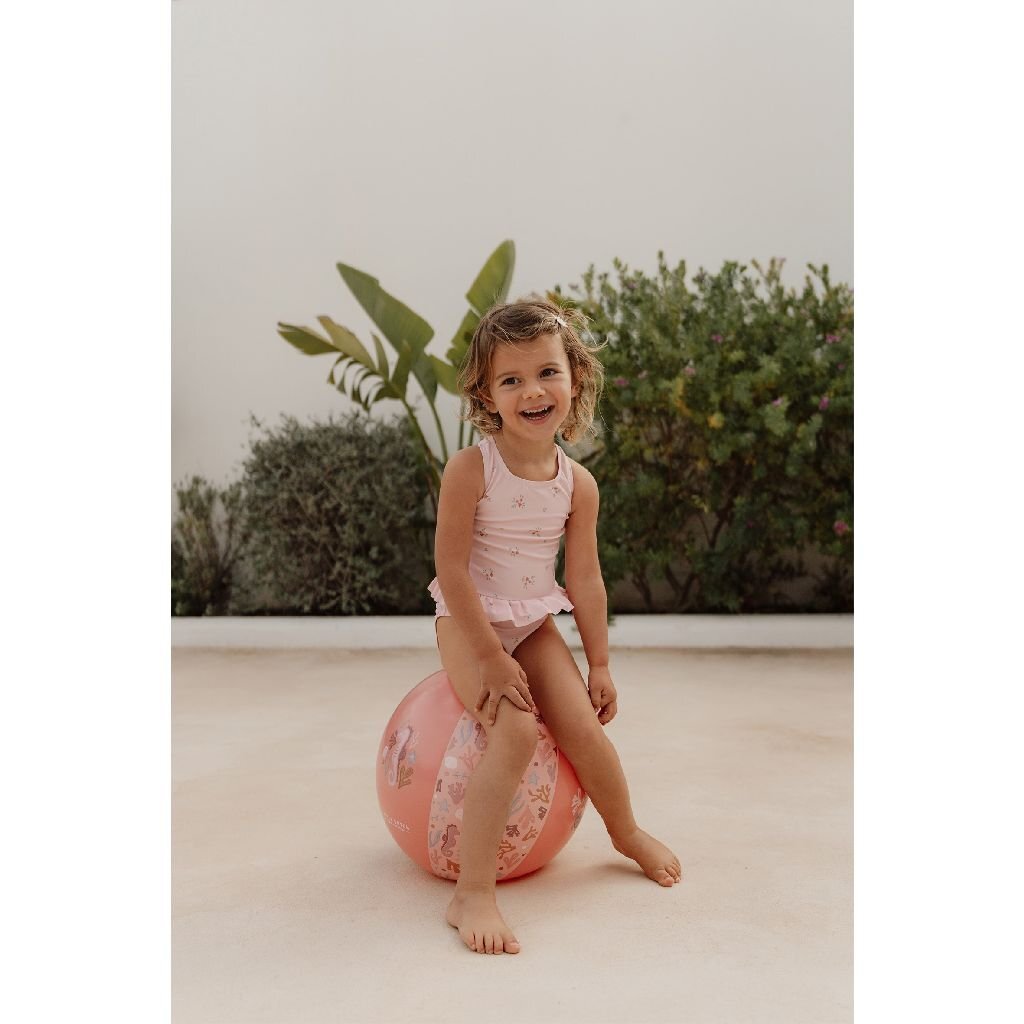 Little Dutch Ocean Dreams Strandbal 35 Cm Roze Zomerpret/Waterpret Joy&Bloom