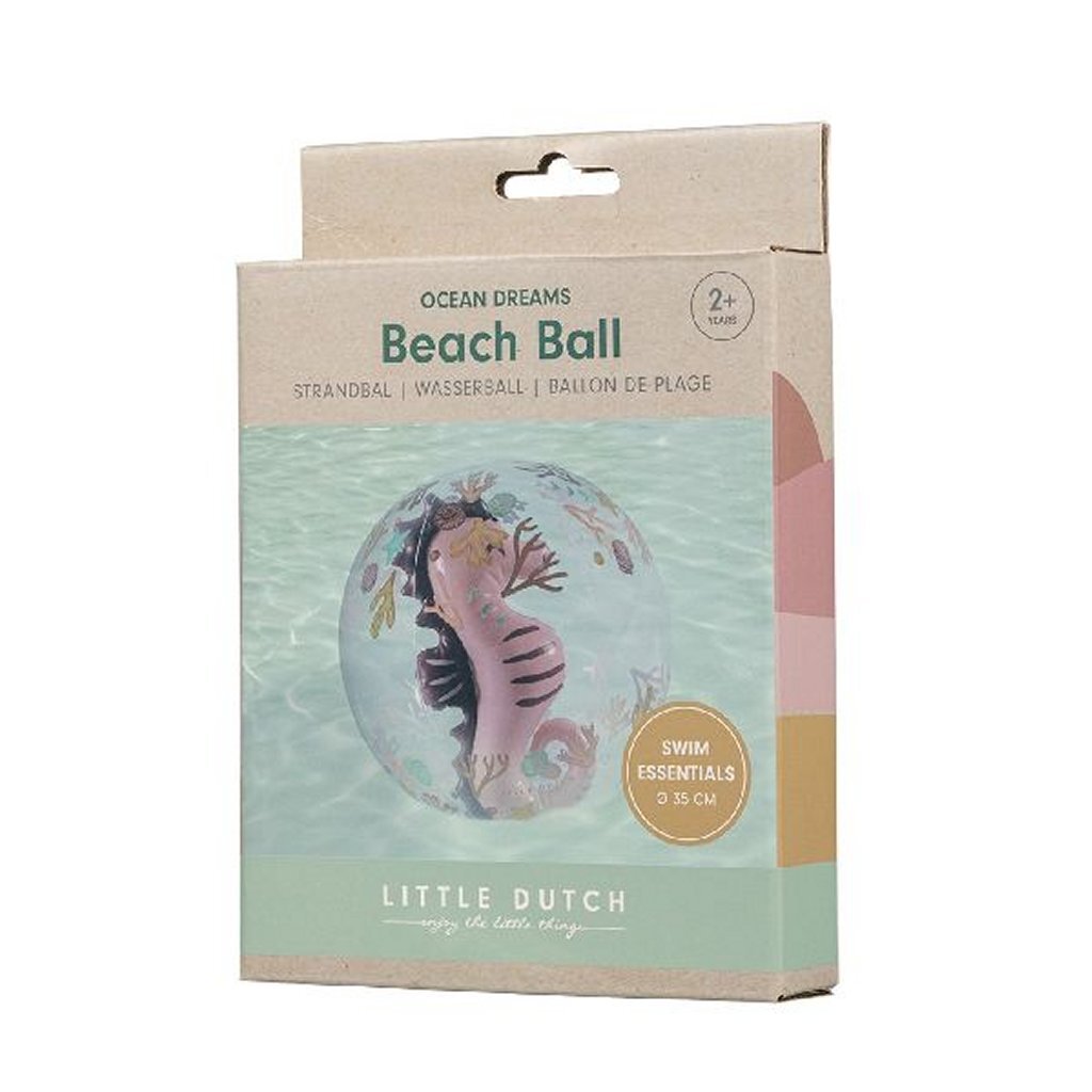 Little Dutch Ocean Dreams 3D Strandbal Zeepaardje 35 Cm Zomerpret/Waterpret Joy&Bloom