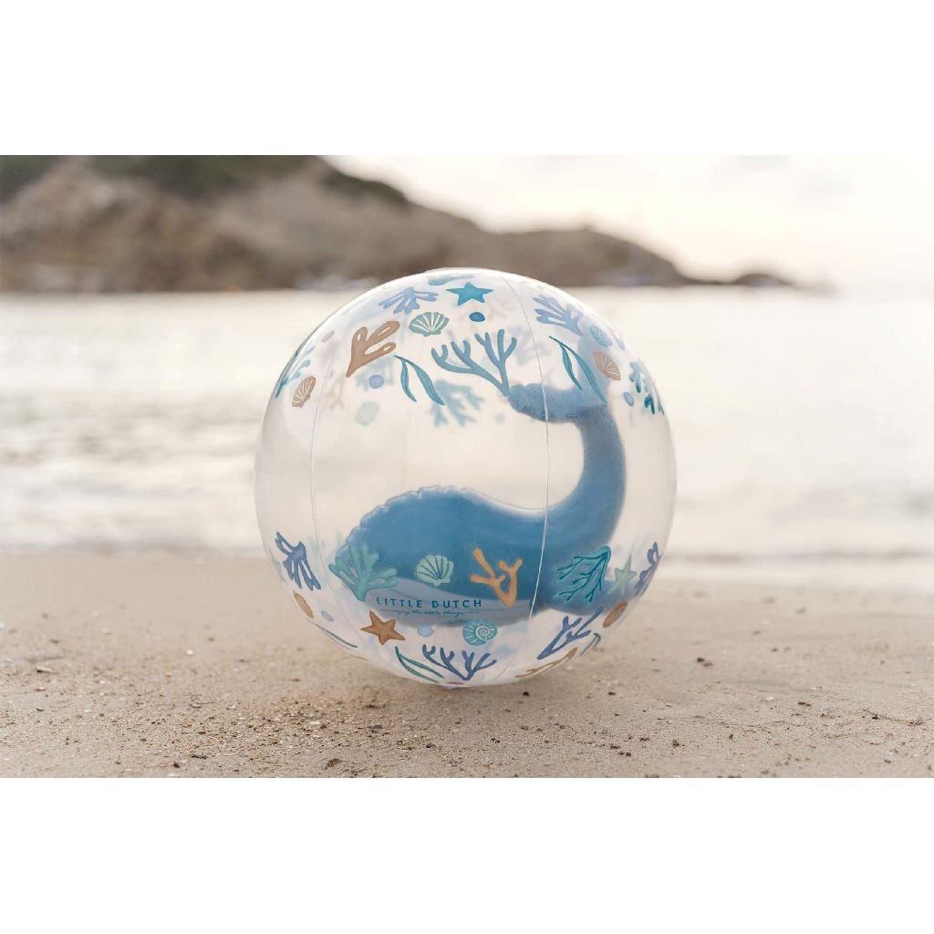 Little Dutch Ocean Dreams 3D Strandbal Walvis 35 Cm Zomerpret/Waterpret Joy&Bloom