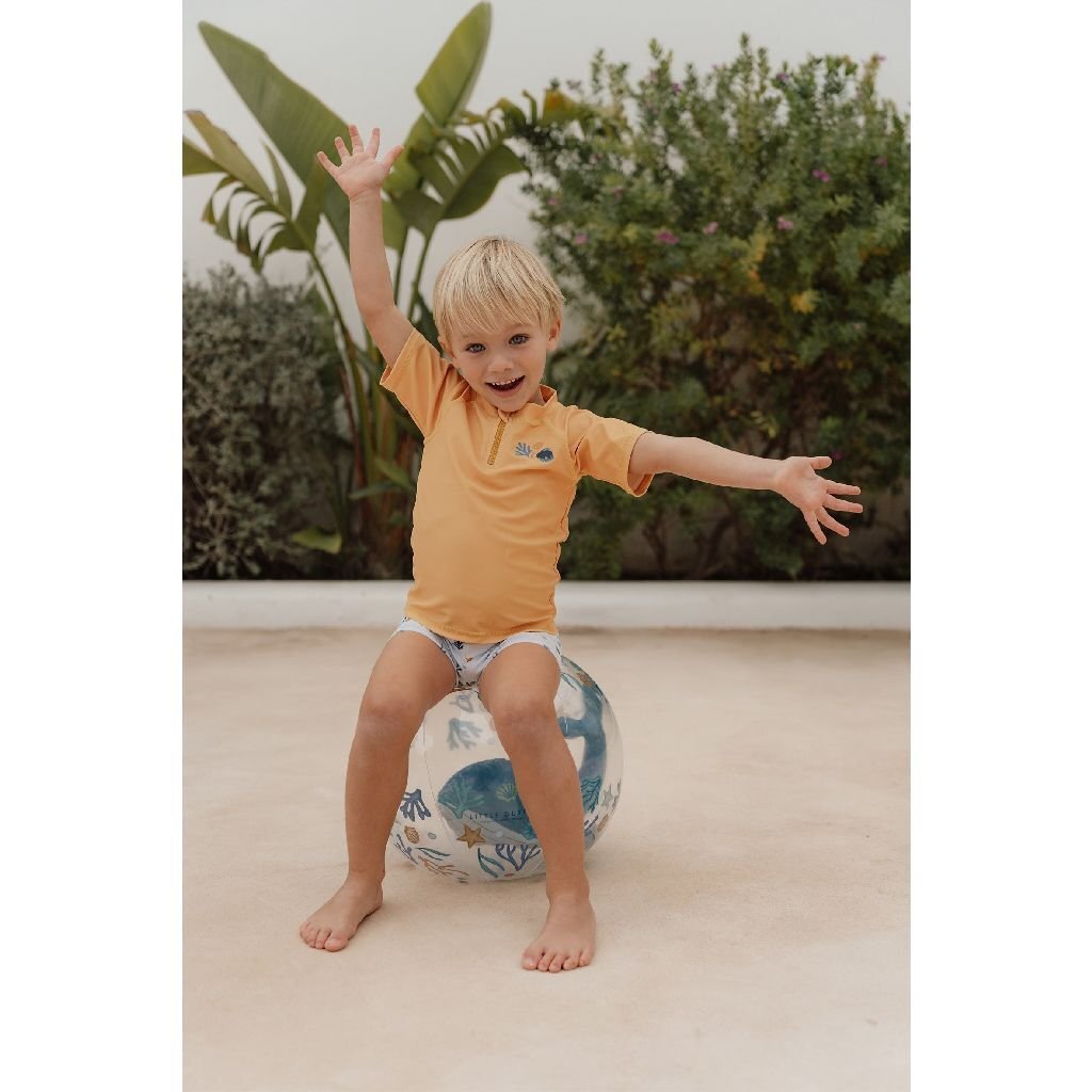 Little Dutch Ocean Dreams 3D Strandbal Walvis 35 Cm Zomerpret/Waterpret Joy&Bloom