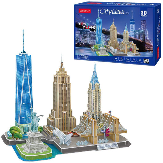 Cubic Fun City Line 3D Puzzel New York City 123 Stukjes Default Title 3D Puzzels Joy&Bloom
