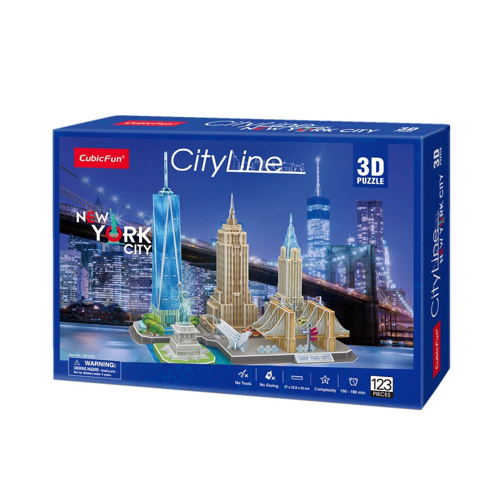 Cubic Fun City Line 3D Puzzel New York City 123 Stukjes 3D Puzzels Joy&Bloom