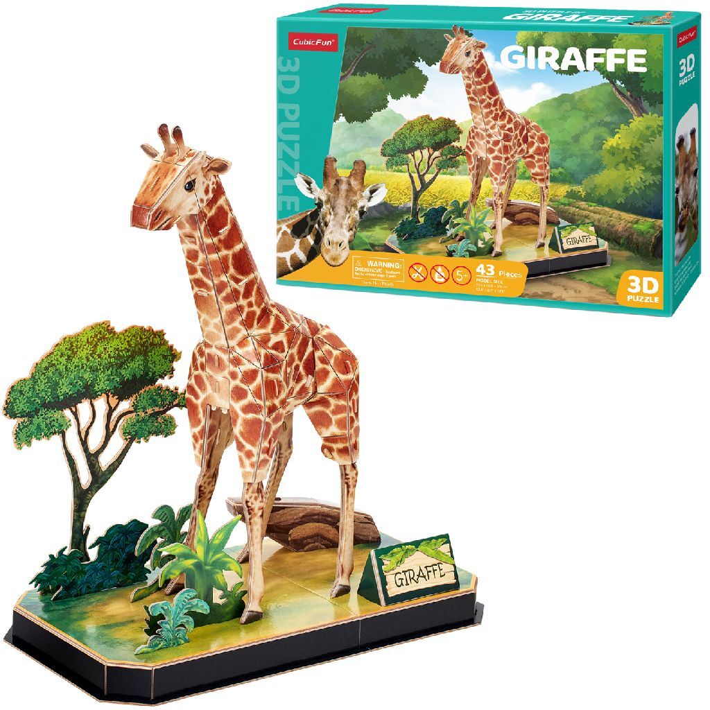 Cubic Fun 3D Puzzel Giraffe 43 Stukjes Default Title 3D Puzzels Joy&Bloom