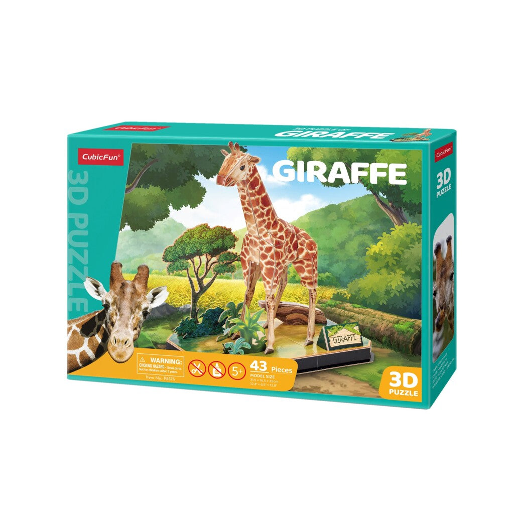 Cubic Fun 3D Puzzel Giraffe 43 Stukjes 3D Puzzels Joy&Bloom