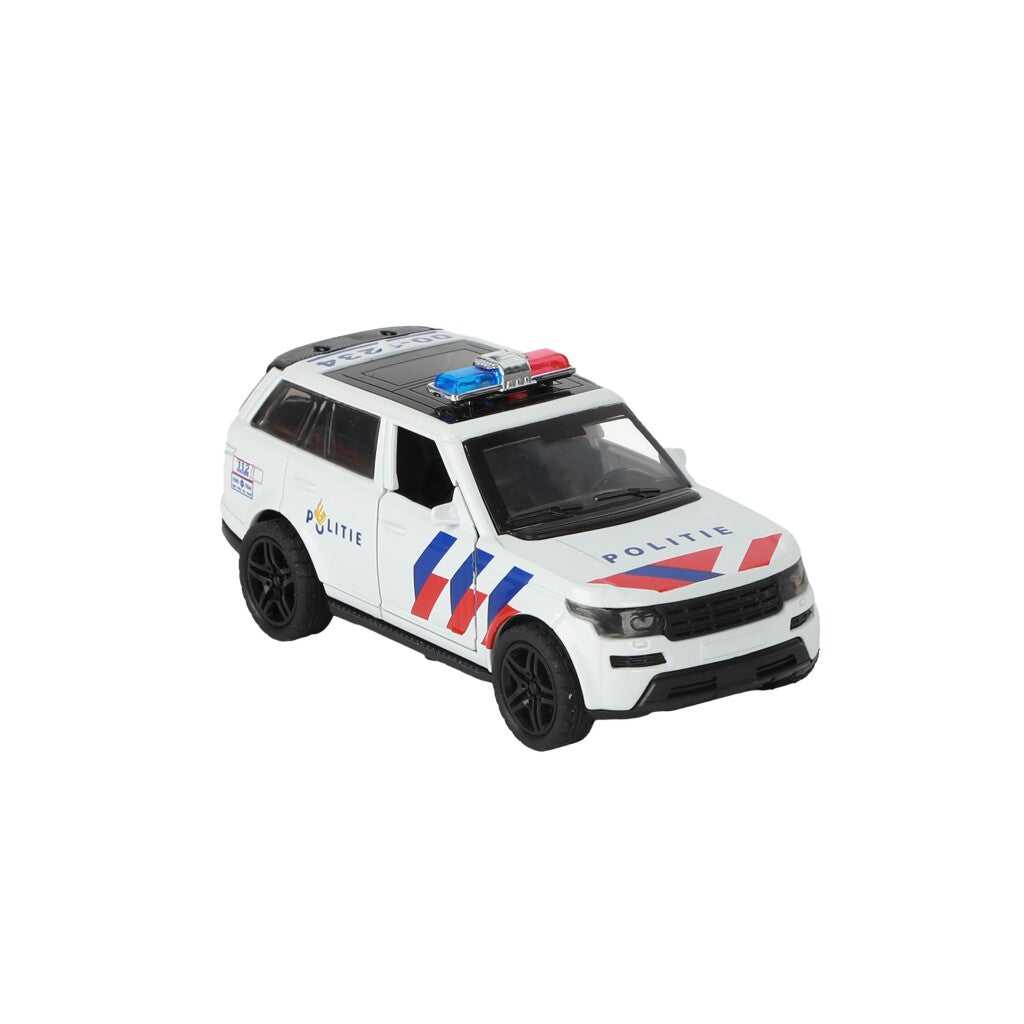 112 Pull-Back Politie Suv 1:36 + Licht En Geluid Politie Speelgoed Joy&Bloom