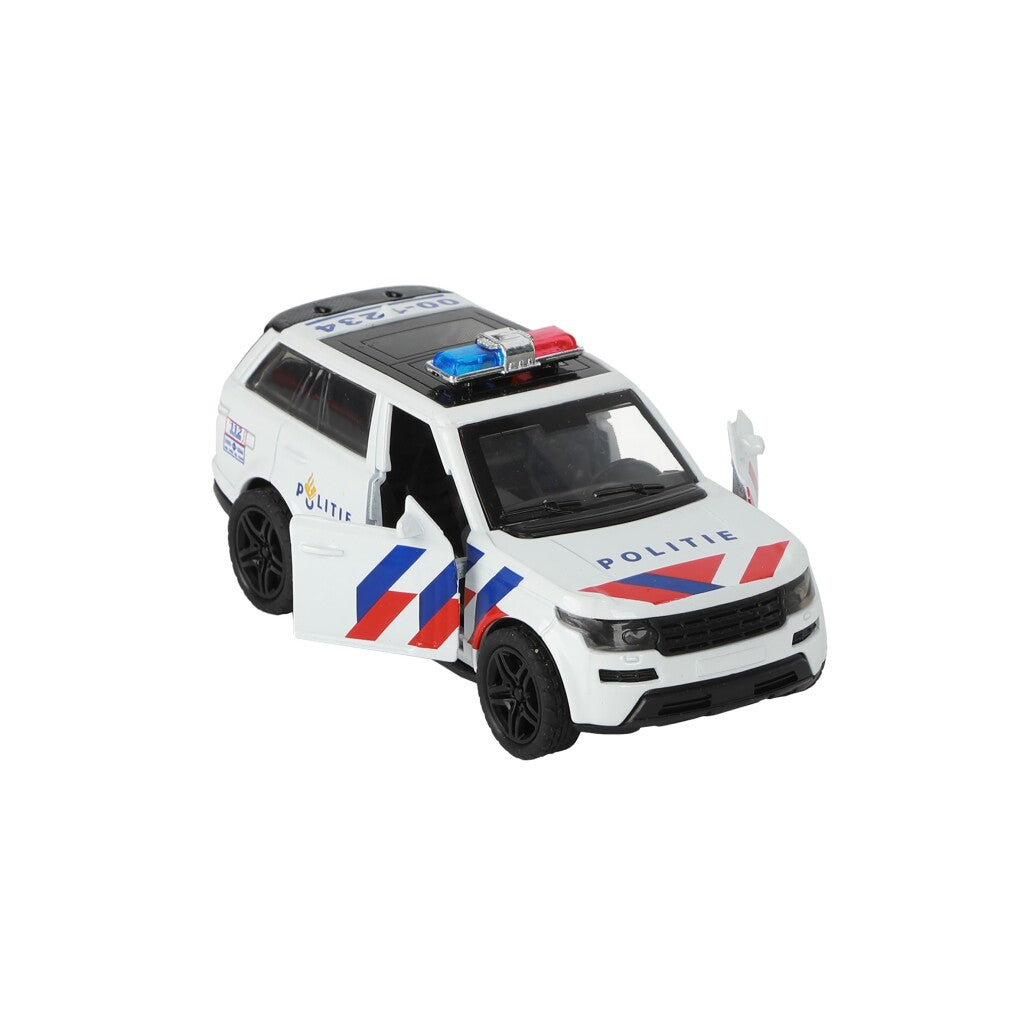 112 Pull-Back Politie Suv 1:36 + Licht En Geluid Politie Speelgoed Joy&Bloom