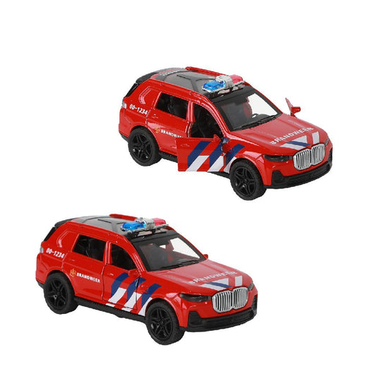 112 Pull-Back Brandweer Suv 1:36 + Licht En Geluid Default Title Brandweer Speelgoed Joy&Bloom