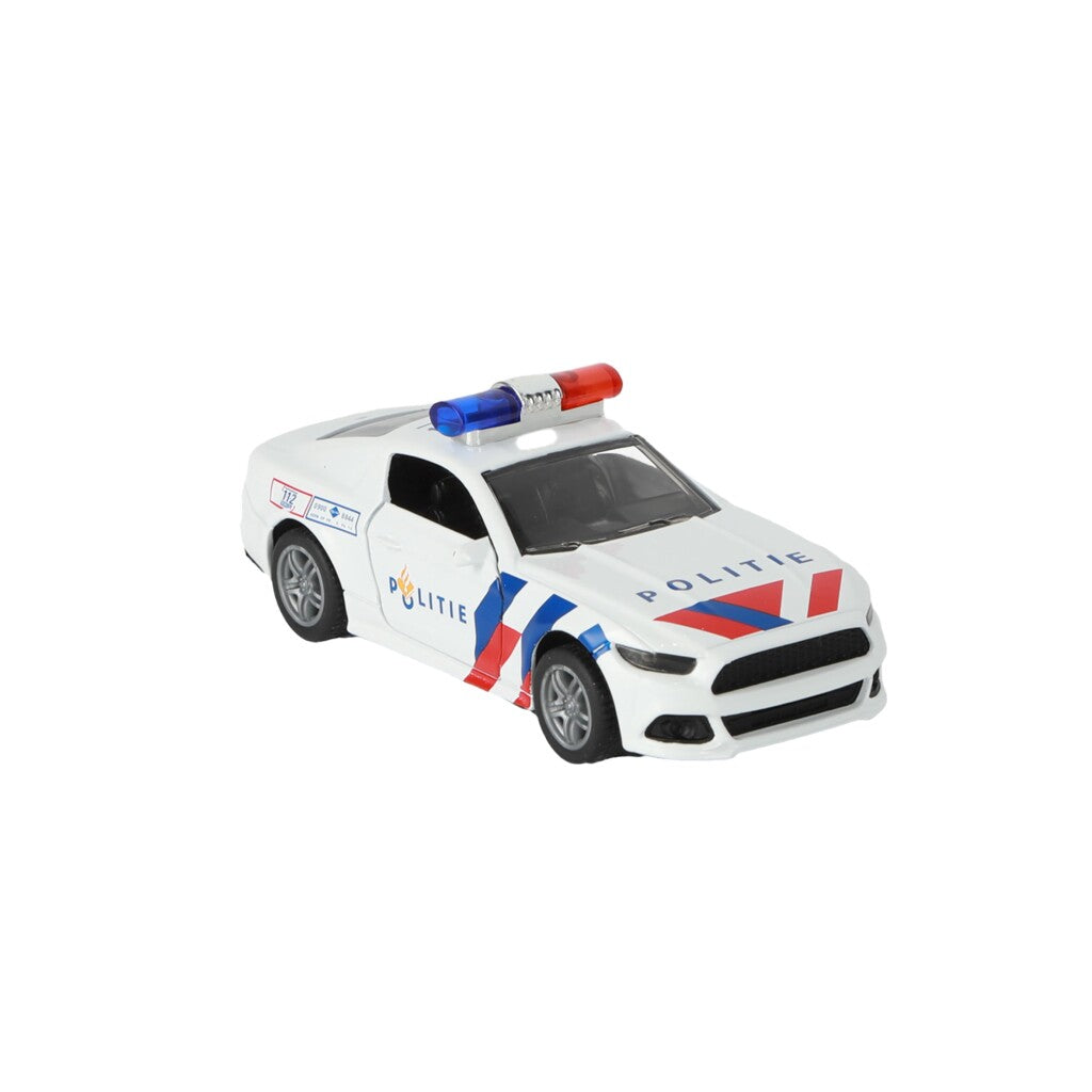 112 Pull-Back Politie Sportwagen 1:36 + Licht En Geluid Politie Speelgoed Joy&Bloom