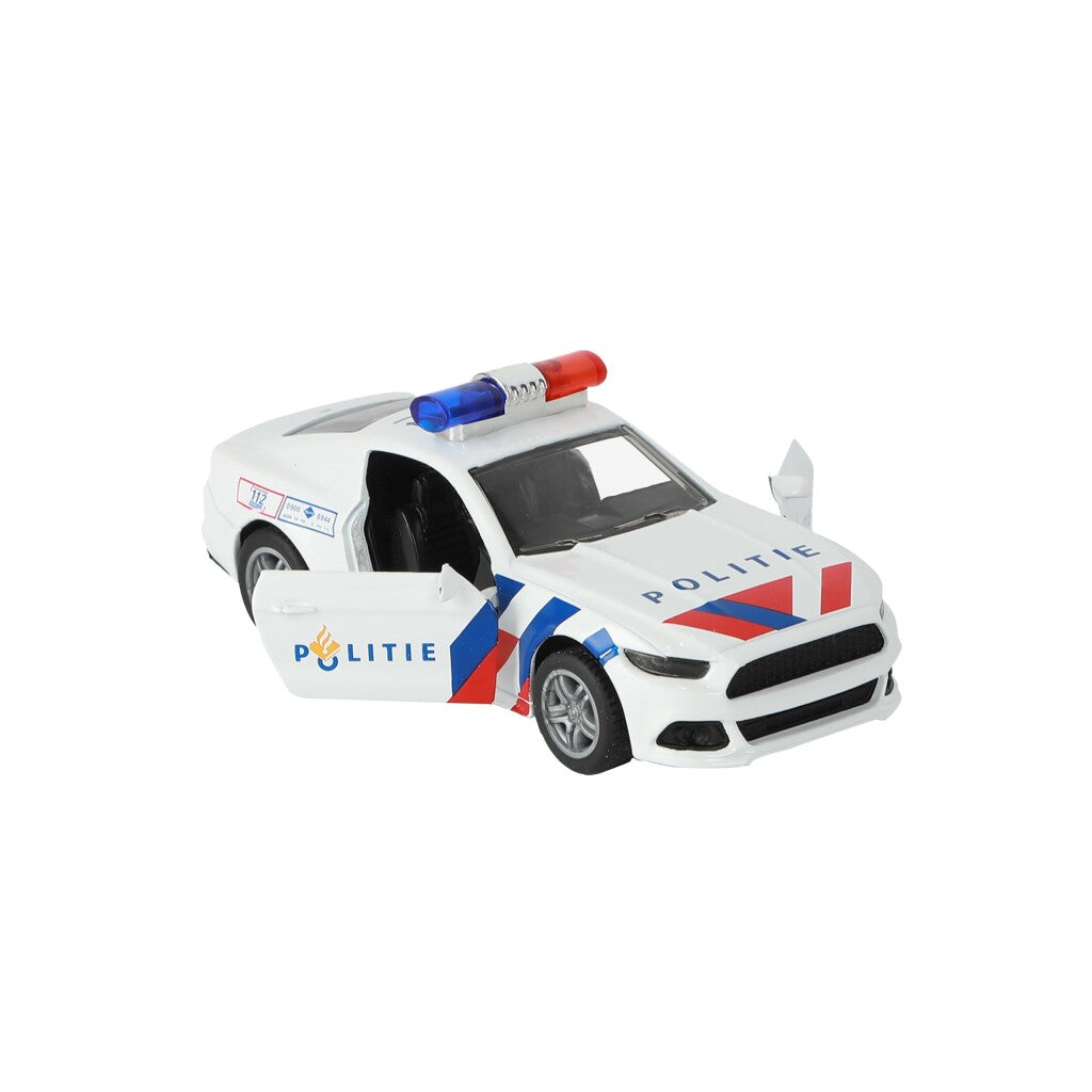 112 Pull-Back Politie Sportwagen 1:36 + Licht En Geluid Politie Speelgoed Joy&Bloom