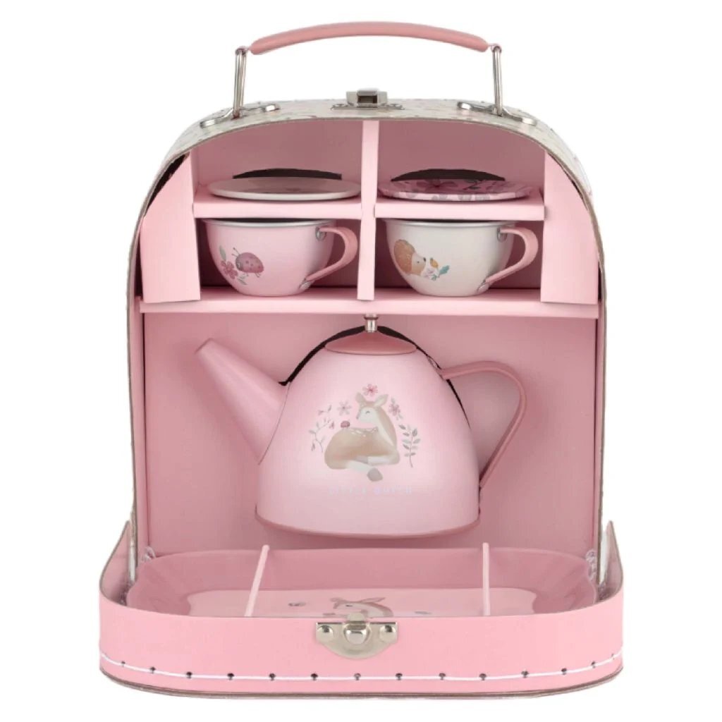 Little Dutch Fairy Garden Tinnen Theeservies In Koffer Huishouden & Keuken Joy&Bloom