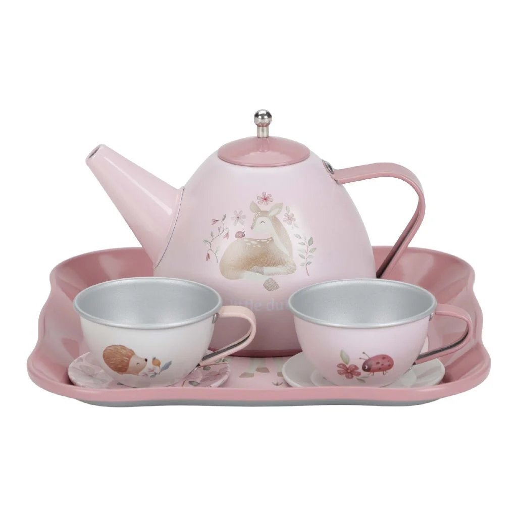 Little Dutch Fairy Garden Tinnen Theeservies In Koffer Huishouden & Keuken Joy&Bloom