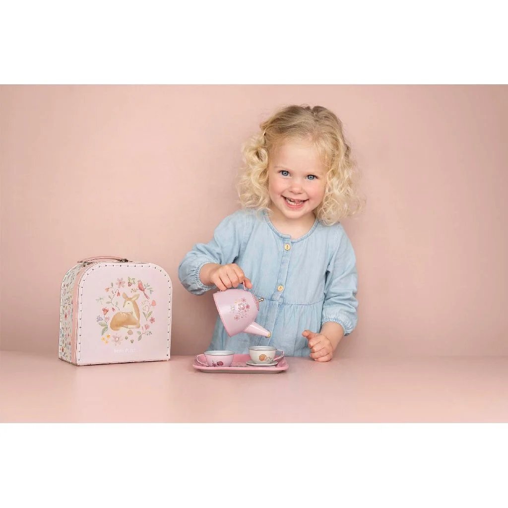 Little Dutch Fairy Garden Tinnen Theeservies In Koffer Huishouden & Keuken Joy&Bloom