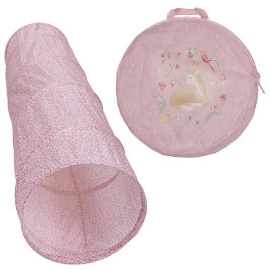 Little Dutch Fairy Garden Kruiptunnel 180X46 Cm Roze Default Title Motorisch Speelgoed Joy&Bloom
