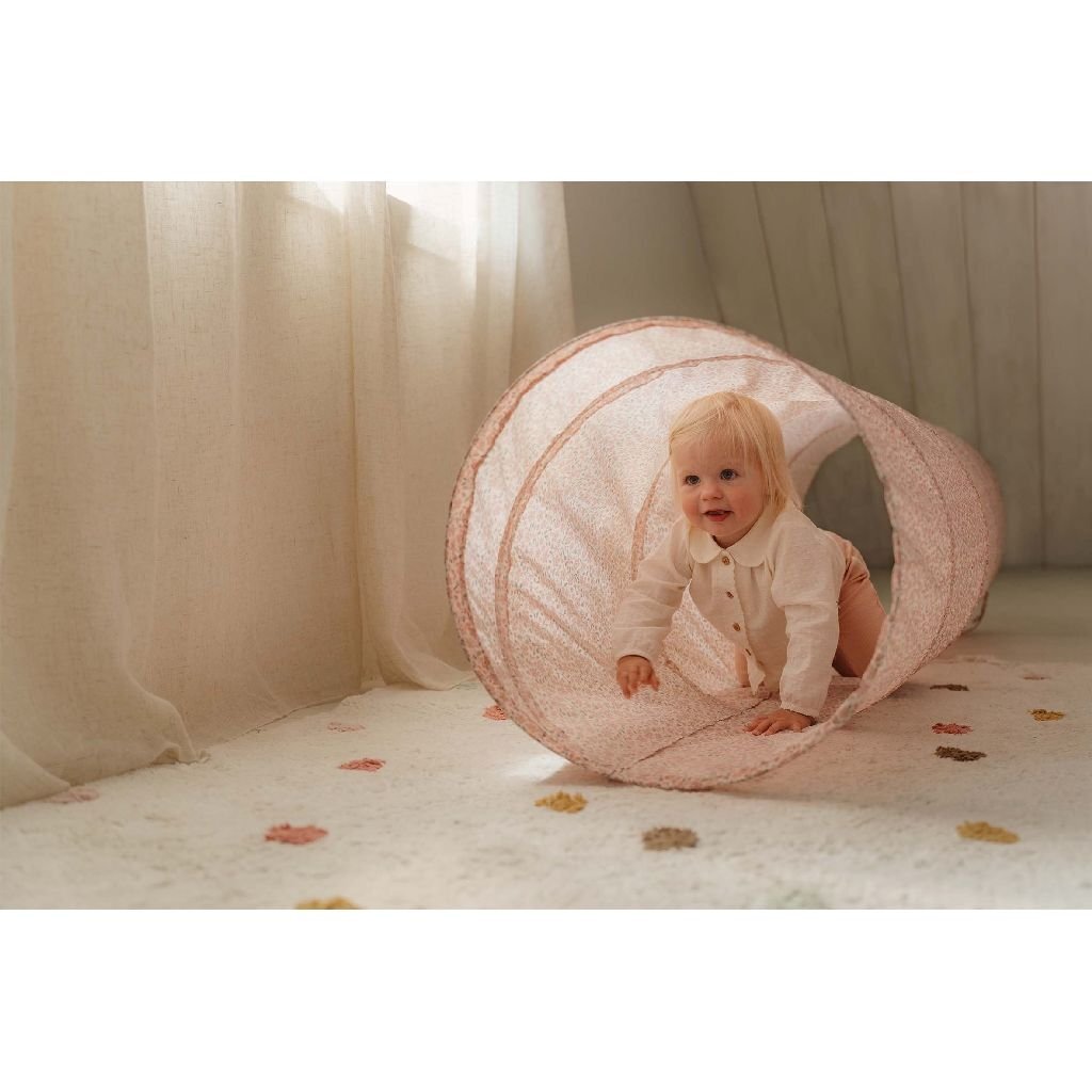 Little Dutch Fairy Garden Kruiptunnel 180X46 Cm Roze Motorisch Speelgoed Joy&Bloom