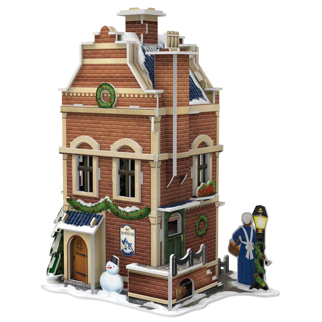 Cubic Fun 3D Puzzel Hollands Huisje Winter Bakkerij + Licht 65 Stukjes 3D Puzzels Joy&Bloom