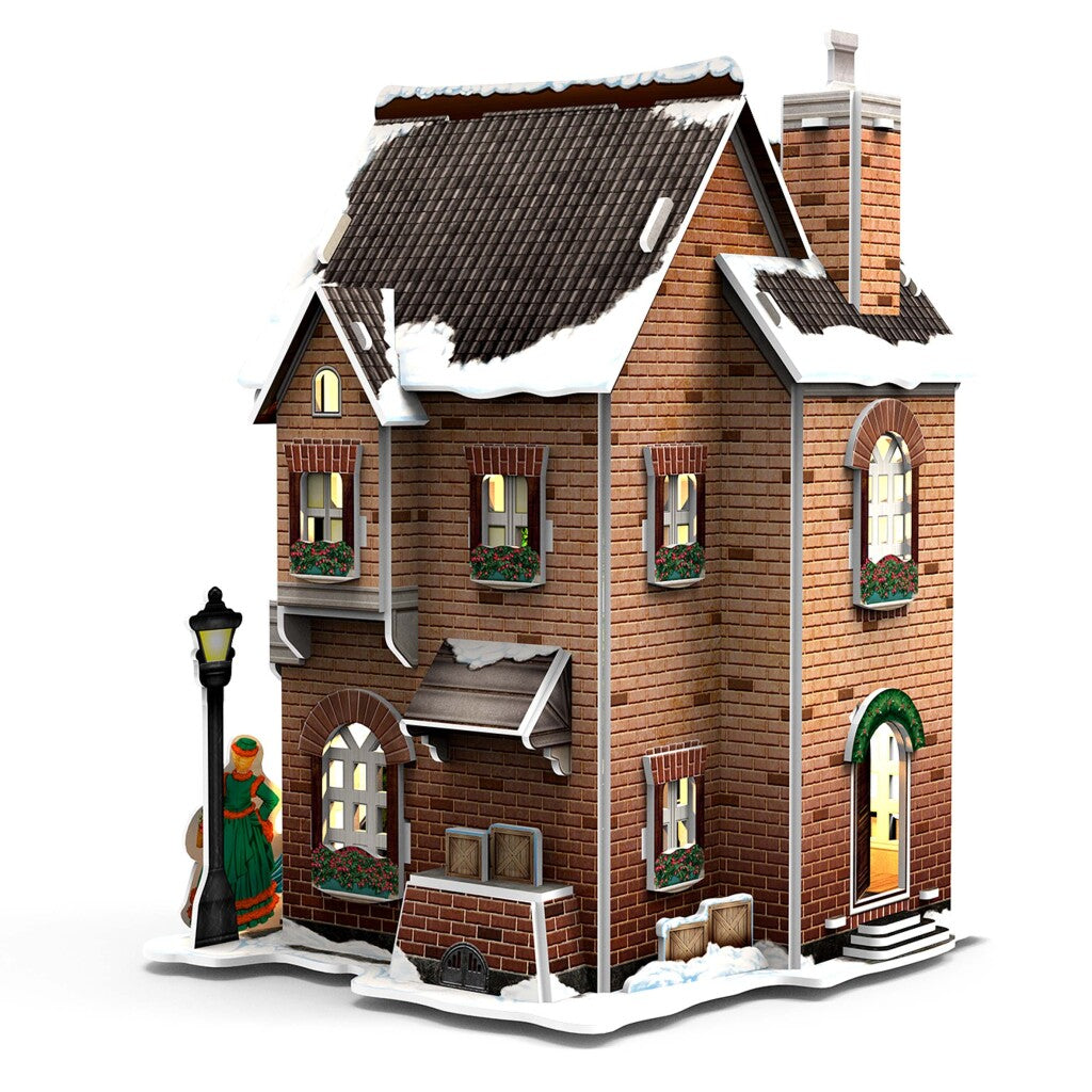Cubic Fun 3D Puzzel Hollands Huisje Winter Klompenmakerij + Licht 53 Stukjes 3D Puzzels Joy&Bloom