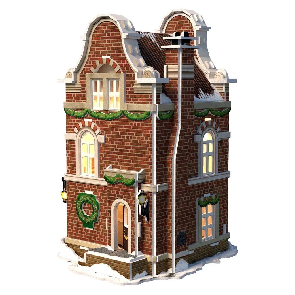 Cubic Fun 3D Puzzel Hollands Huisje Winter Kaaswinkel + Licht 60 Stukjes 3D Puzzels Joy&Bloom