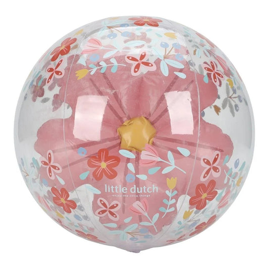 Little Dutch Pink Flowers 3D Strandbal 35 Cm Roze Default Title Zomerpret/Waterpret Joy&Bloom