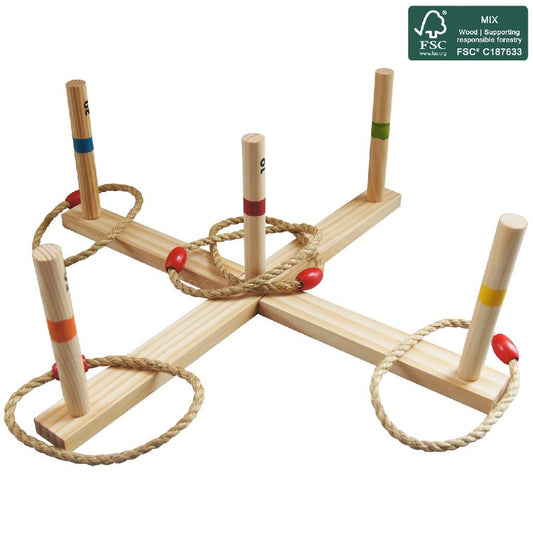 Outdoor Play Houten Ringwerpspel + Draagtas Default Title Diversen Joy&Bloom