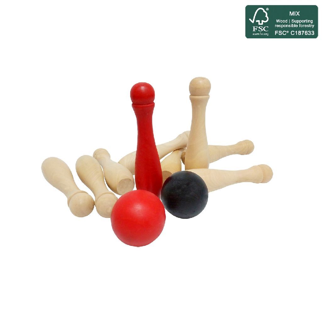 Outdoor Play Tuin Bowlen Hout Default Title Kegelspellen Joy&Bloom